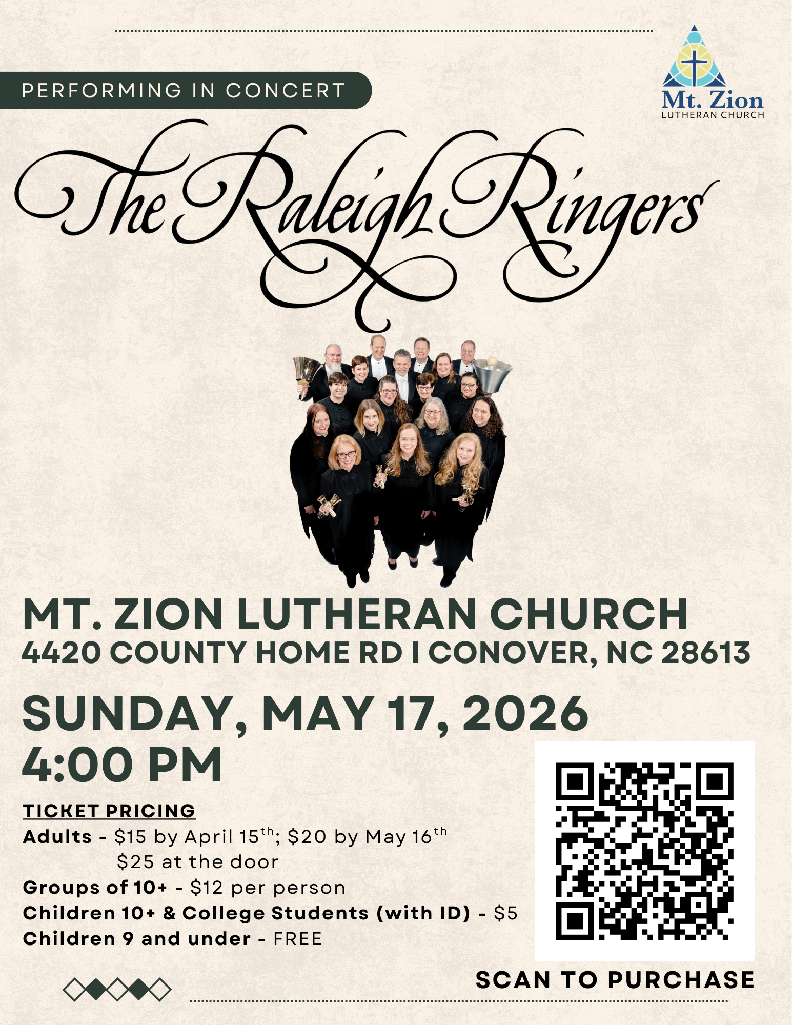 Raleigh Ringers concert poster.
