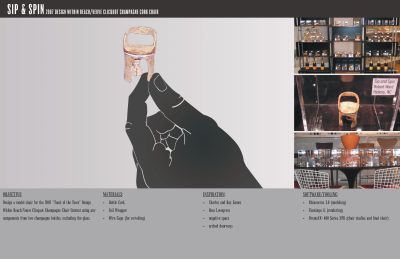 Designed a model chair for the 2007 ‘’Toast of the Town” DWR/Veuve Clicquot Champagne Chair Contest.
