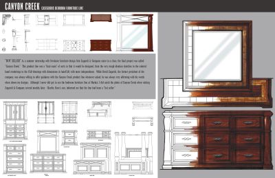 Design process of my "Canyon Creek" furniture line I designed while interning for Zagaroli & Co.