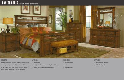 "Canyon Creek" bedroom furniture line.
