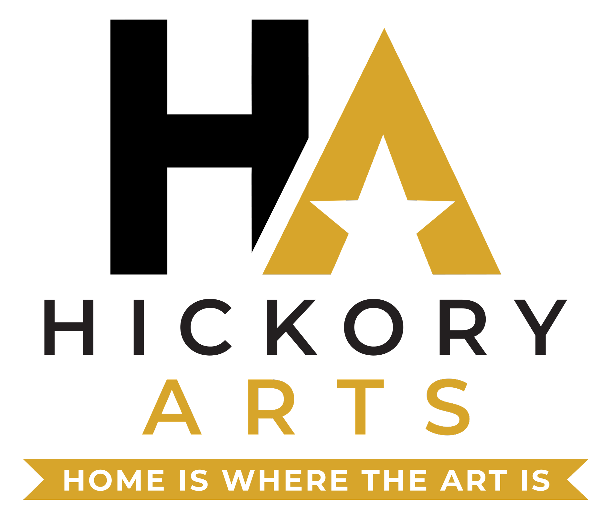 Hickory Arts logo representing music lessons, acting instruction, and creative programs in Hickory, North Carolina.